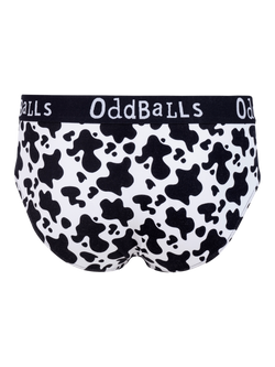 OddBalls Fat Cow Briefs, Black/White - view 2, Black/White