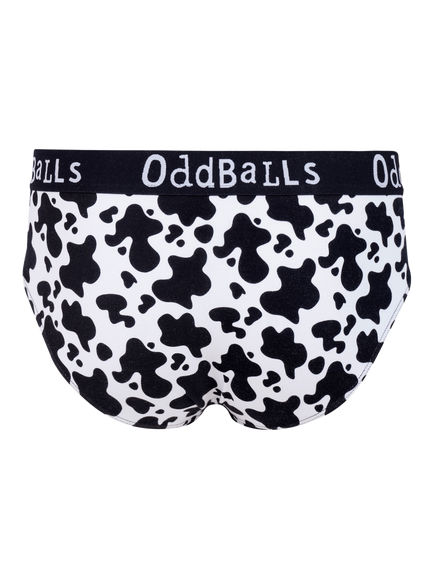 OddBalls Fat Cow Briefs, Black/White - view 2, Black/White
