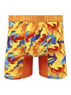 OddBalls Great Balls of Fire Bamboo Boxer Shorts, Multi, Multi
