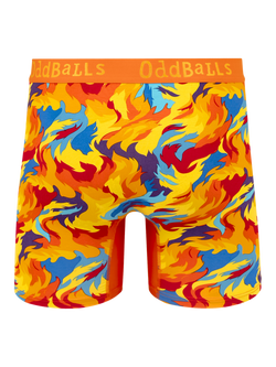 OddBalls Great Balls of Fire Bamboo Boxer Shorts, Multi - view 2, Multi