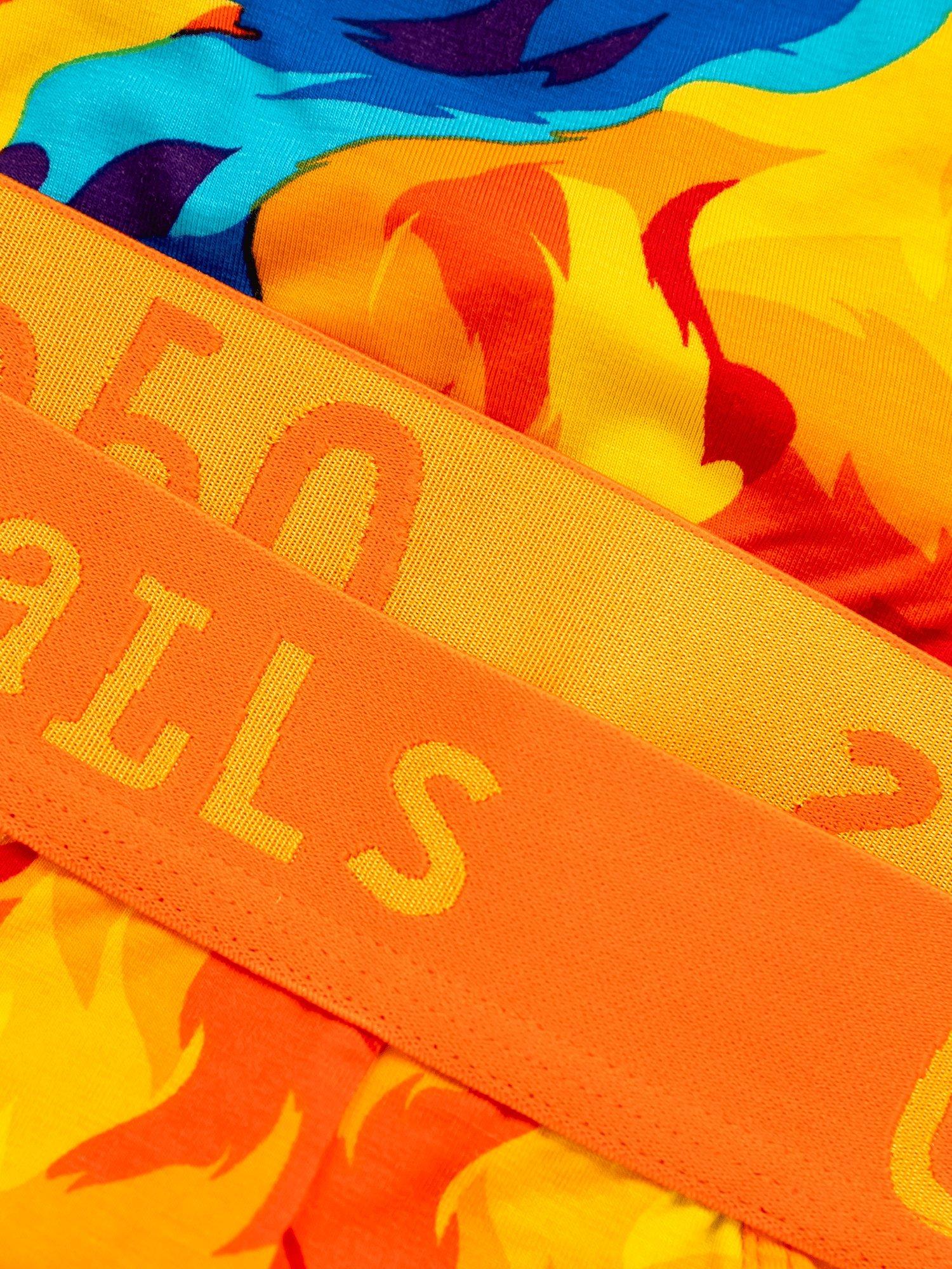 Product image 3 of 4, which shows OddBalls Great Balls of Fire Bamboo Boxer Shorts, Multi, XXS