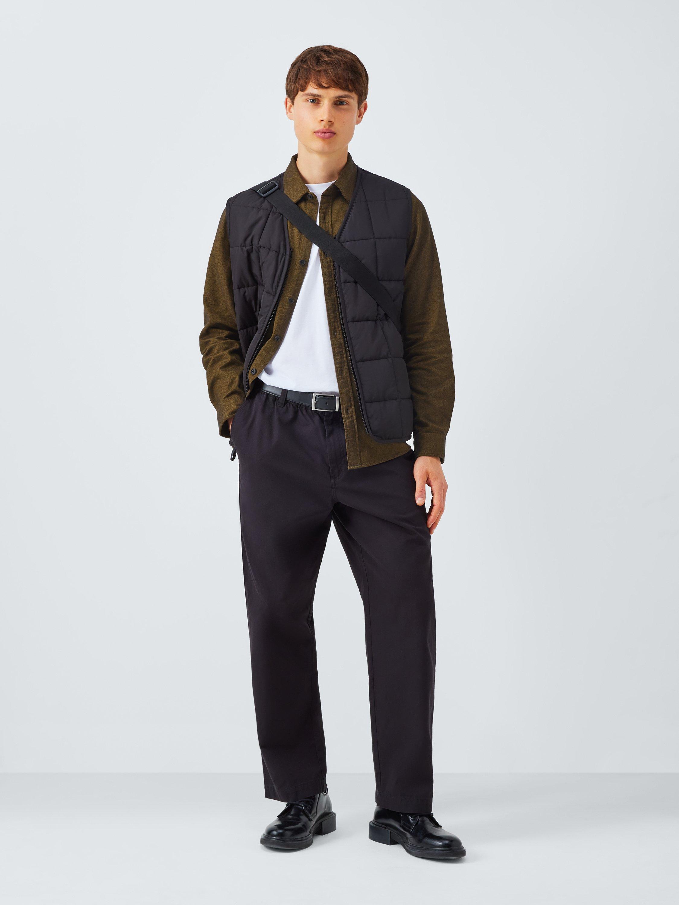 Product image 3 of 6, which shows Kin Contrast Twill Long Sleeve Shirt, Breen, M