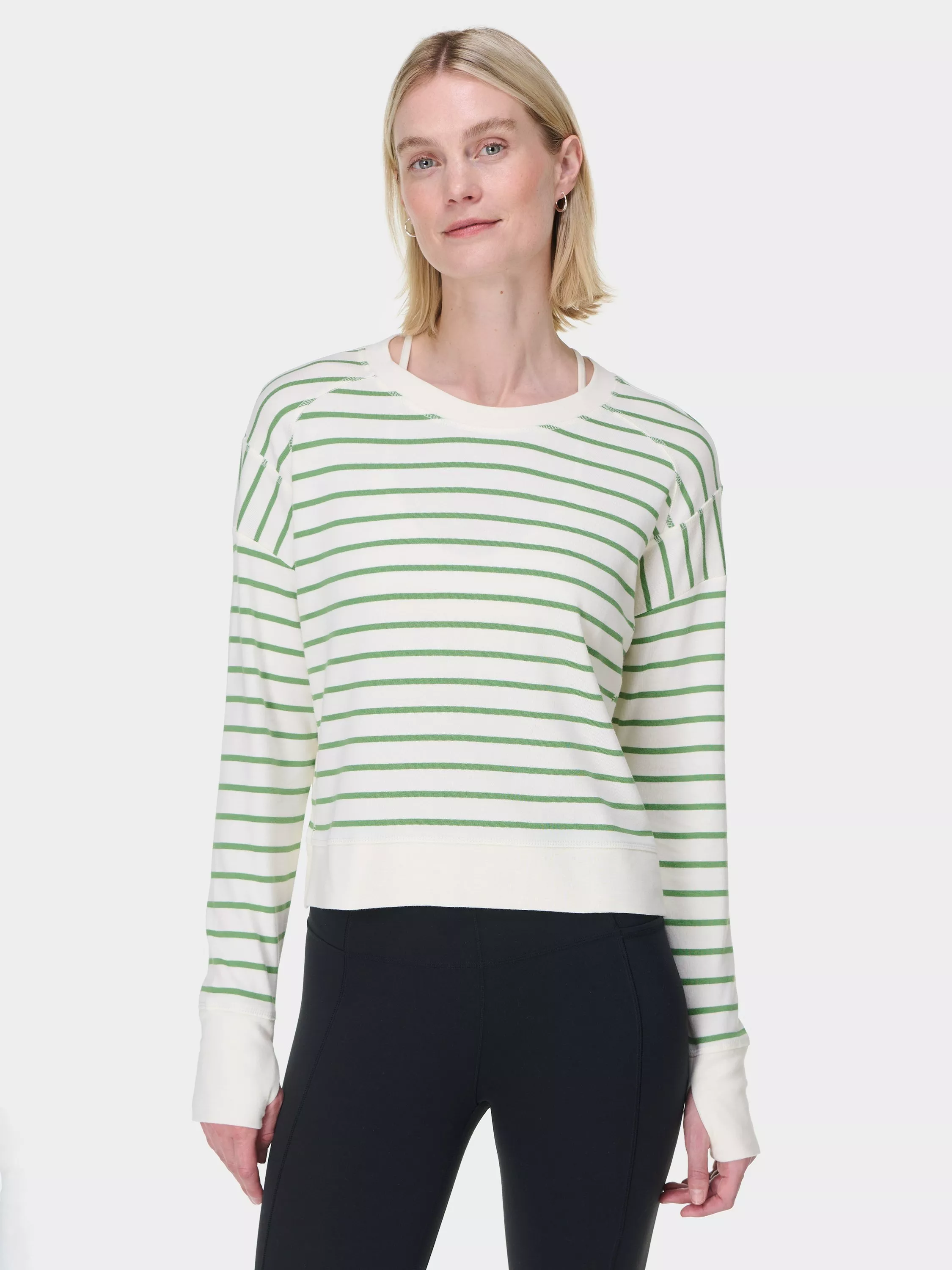 Sweaty Betty After Class Stripe Organic Cotton Blend