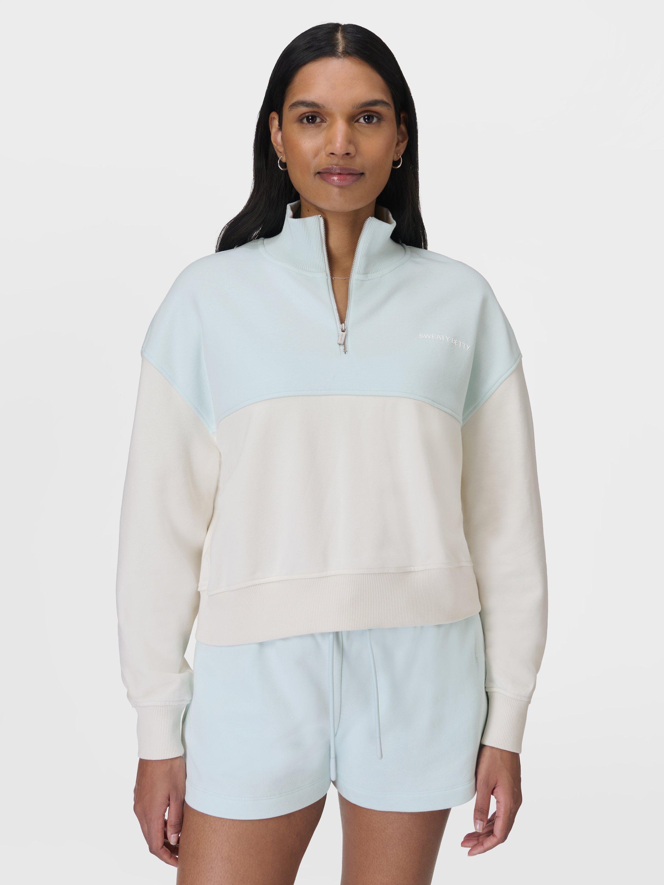 Sweaty Betty Organic Cotton Half-Zip Sweatshirt