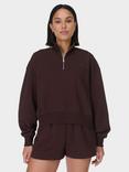 Sweaty Betty Peaceful Ribbed Sweatshirt, Sable Brown