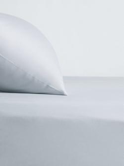 John Lewis 600 Thread Count Supima Cotton Sateen Fitted Sheet, Grey Light