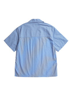 Norse Projects Mads Poplin Cotton Regular Fit Stripe Shirt, Navy - view 2, Navy