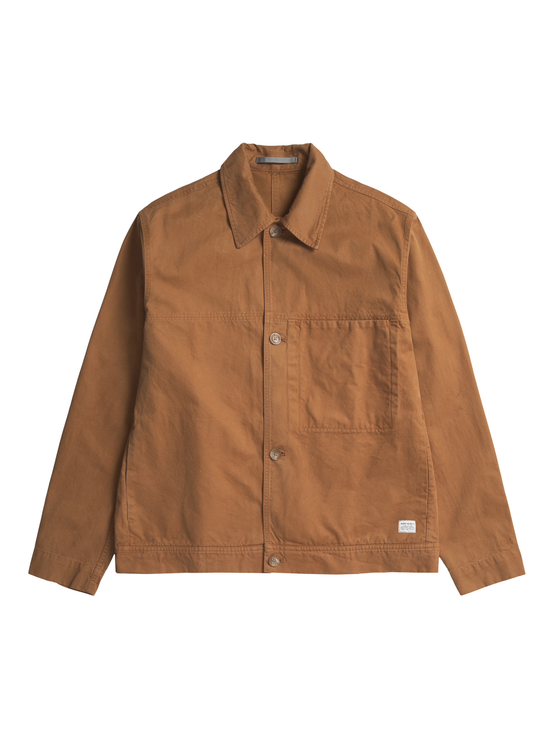 Product image 1 of 3, which shows Norse Projects Marcus Canvas Overshirt, Duck, S