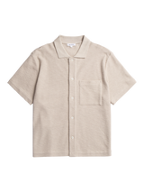 Norse Projects Gustav Cotton Regular Fit Crochet Knit T-Shirt, Oatmeal