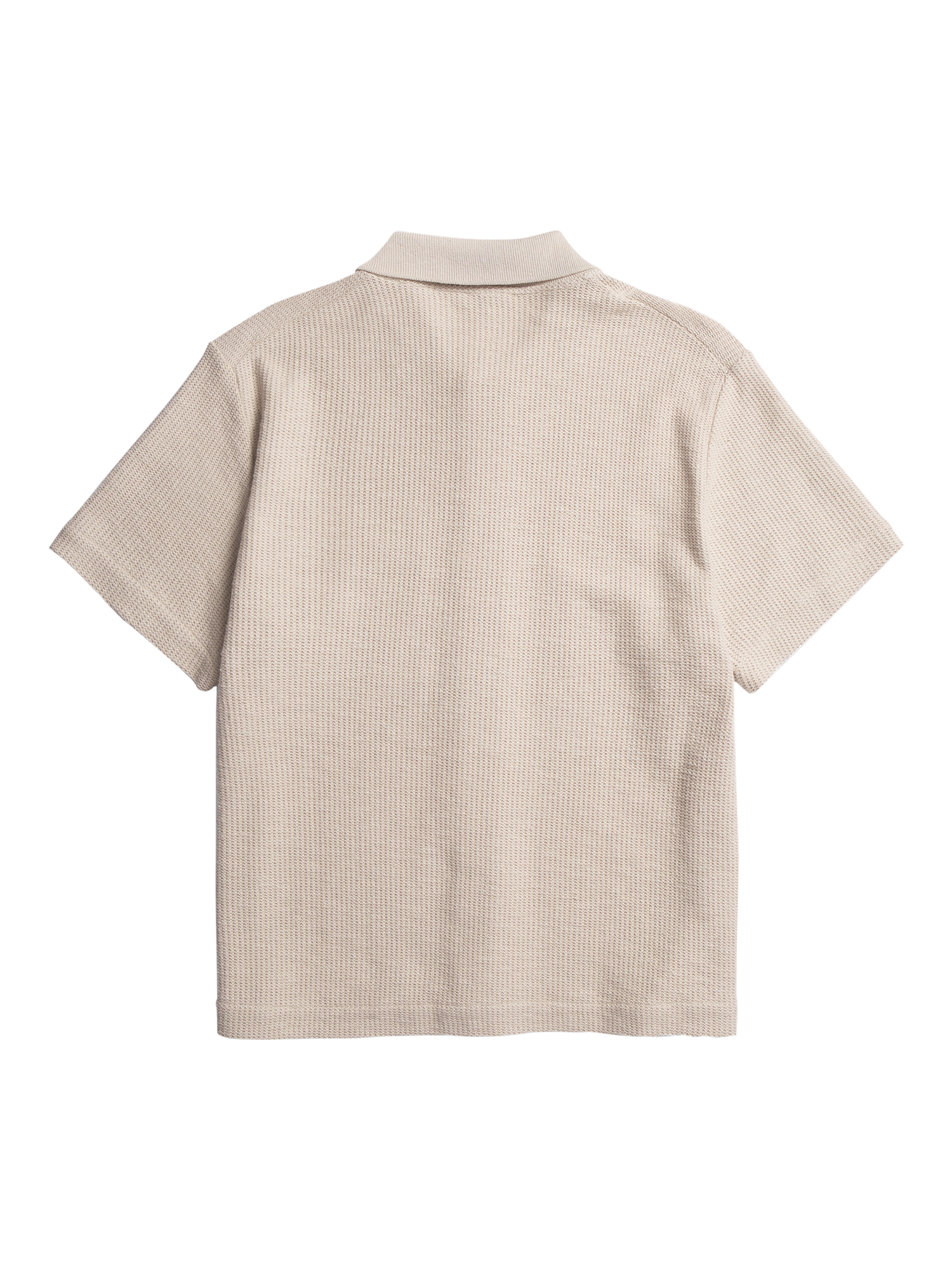 Product image 2 of 3, which shows Norse Projects Gustav Cotton Regular Fit Crochet Knit T-Shirt, Oatmeal, XL