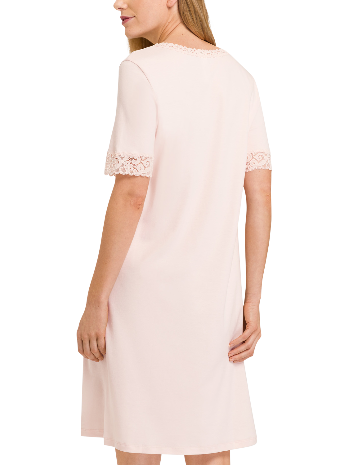 Product image 2 of 6, which shows Hanro Moments Nightdress, Crystal Pink, XS