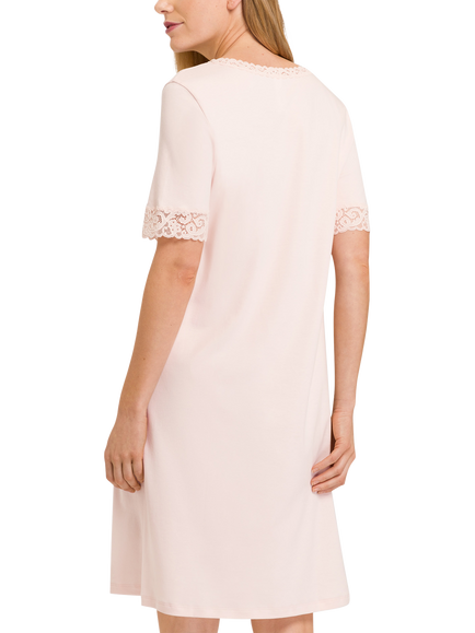 Hanro Moments Nightdress - view 2, Crystal Pink