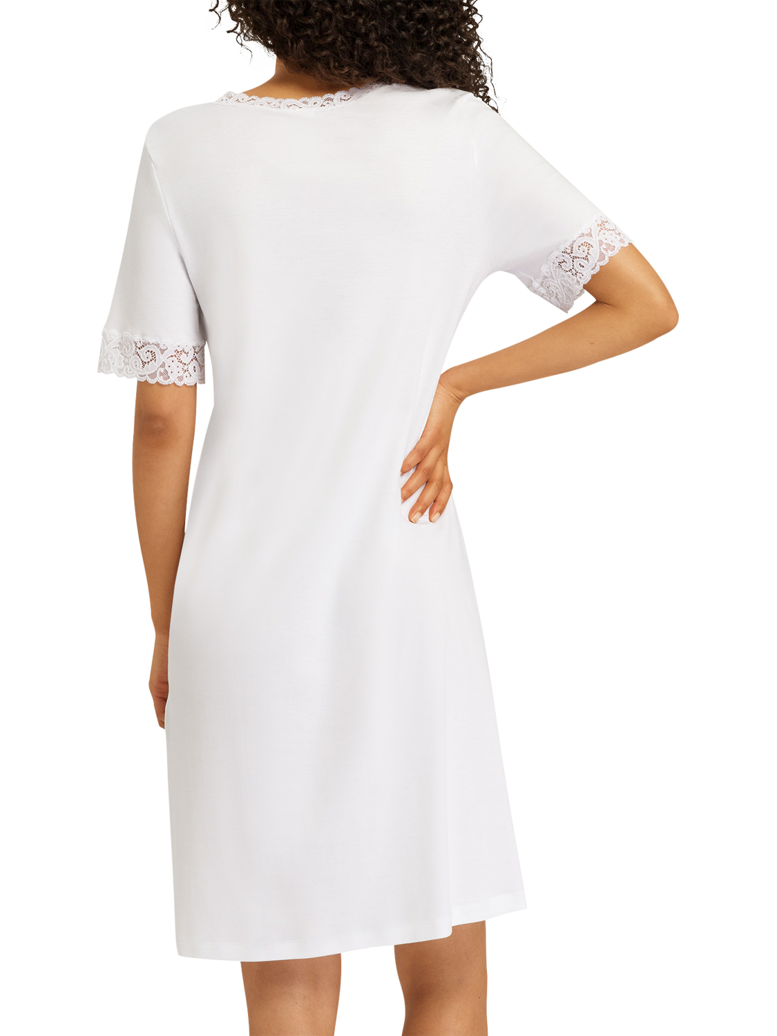Product image 2 of 6, which shows Hanro Moments Nightdress, White, XS