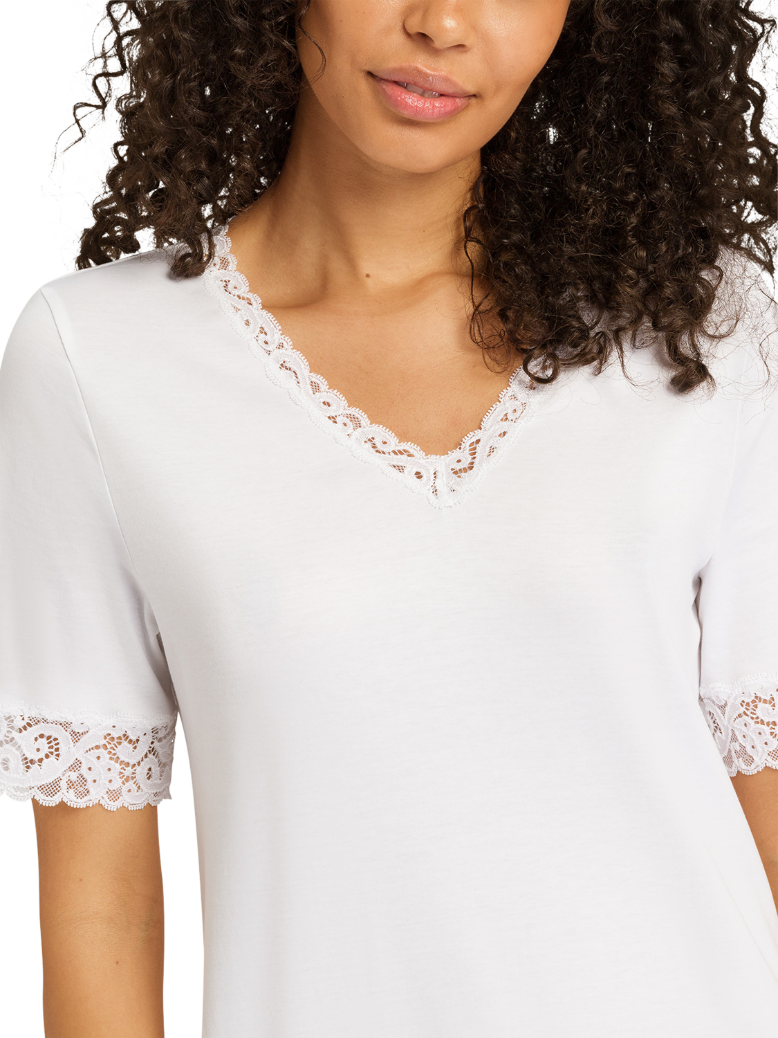 Product image 6 of 6, which shows Hanro Moments Nightdress, White, XS