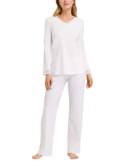 Hanro Moments Long Pyjama Set, White