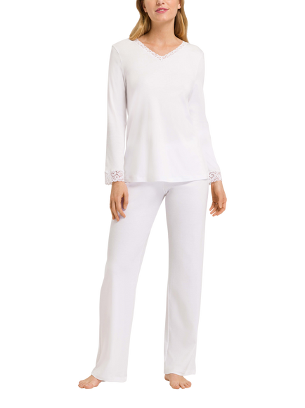 Hanro Moments Long Pyjama Set, White