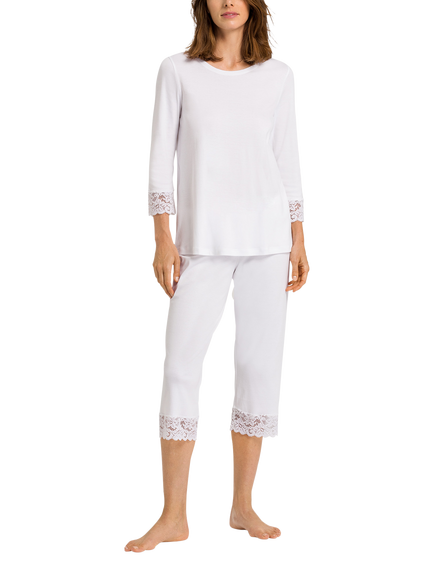 Hanro Moments Cropped Pyjamas, White