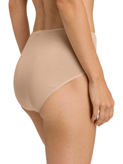 Hanro Cotton Seamless Maxi Briefs - view 2, Beige