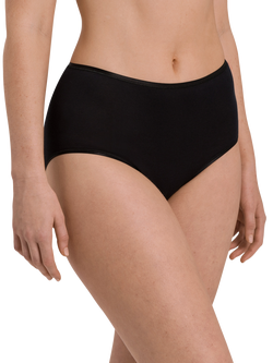 Hanro Cotton Seamless Maxi Briefs, Black