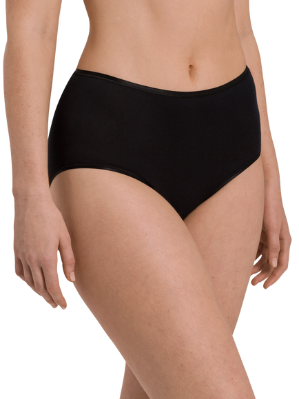 Hanro Cotton Seamless Maxi Briefs, Black