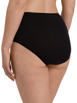 Hanro Cotton Seamless Maxi Briefs - view 2, Black
