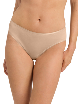 Hanro Cotton Seamless Midi Briefs, Beige