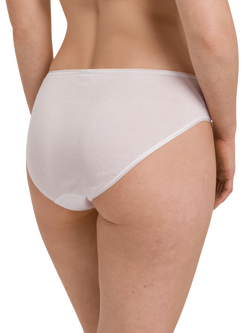 Hanro Cotton Seamless Midi Briefs - view 2, White