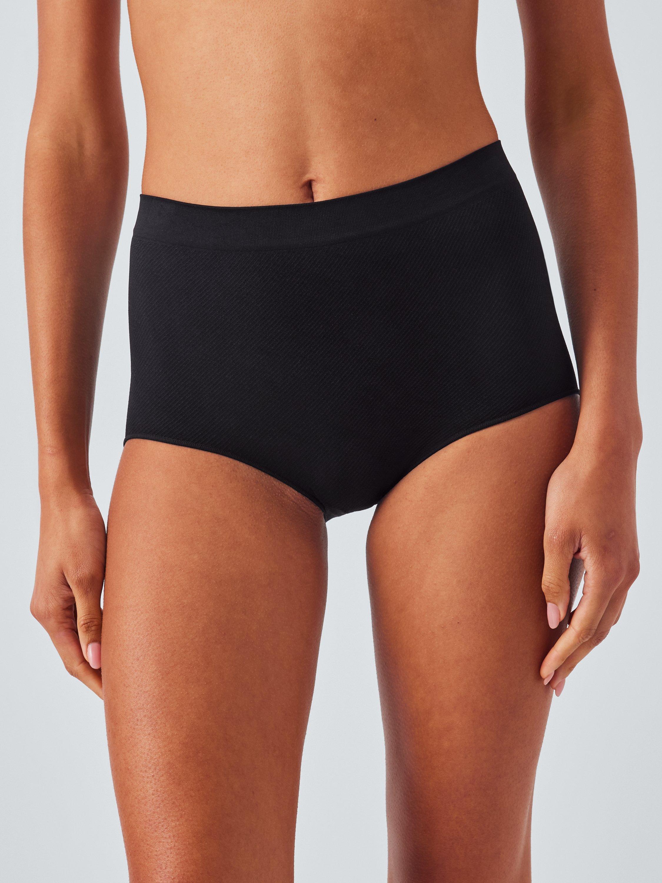 Product image 2 of 6, which shows John Lewis Seamfree Full Briefs, Pack of 3, Blues, 8