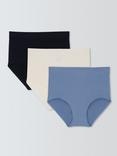 John Lewis Seamfree Full Briefs, Pack of 3, Blues