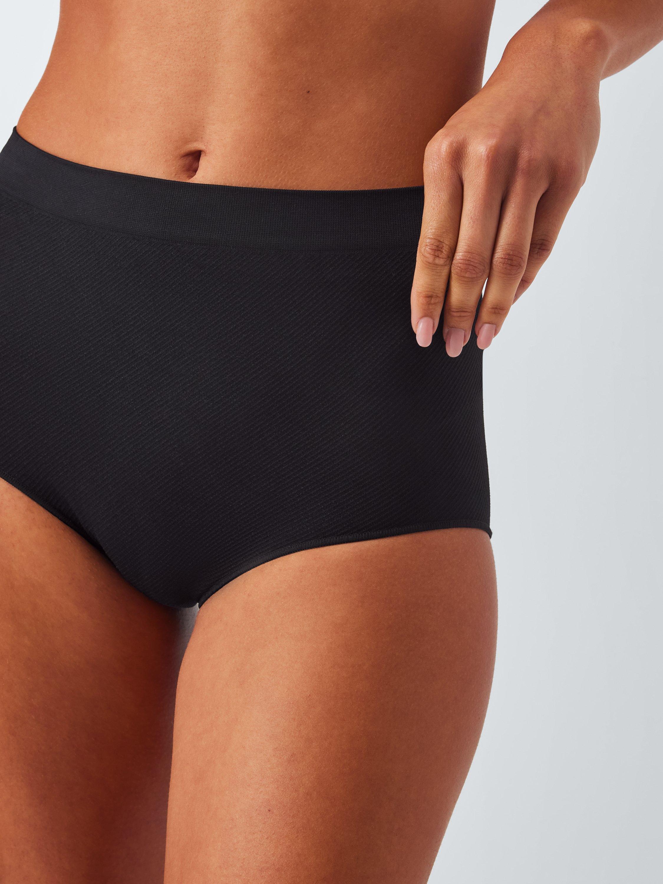 Product image 4 of 6, which shows John Lewis Seamfree Full Briefs, Pack of 3, Blues, 8