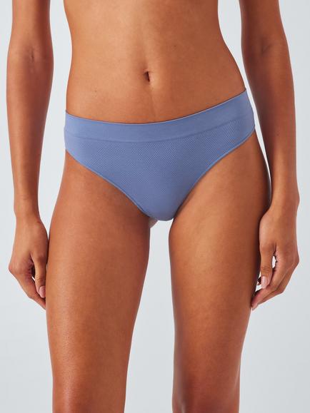 John Lewis Seamfree Thong, Pack of 3 - view 2, Blues