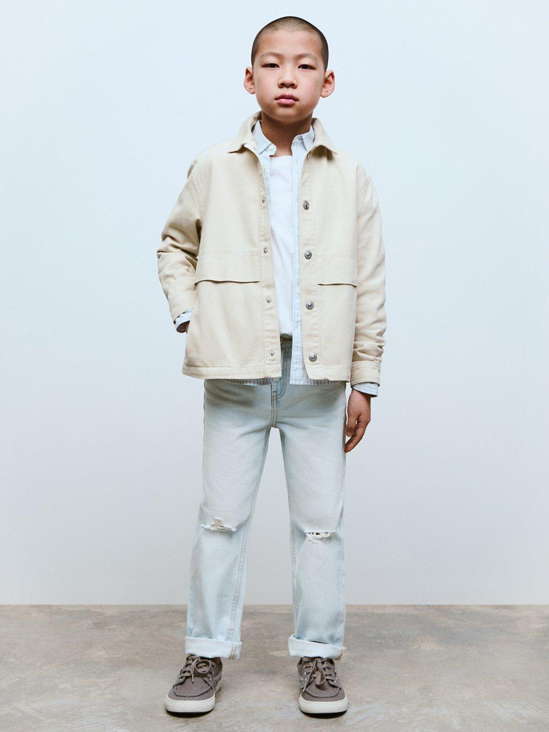 Product image 2 of 6, which shows Calvin Klein Kids' Dad Jeans, Sky Blue, 7 years