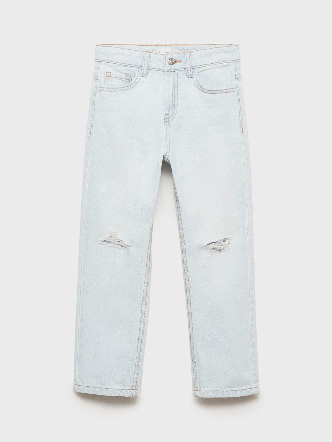 Product image 3 of 6, which shows Calvin Klein Kids' Dad Jeans, Sky Blue, 7 years