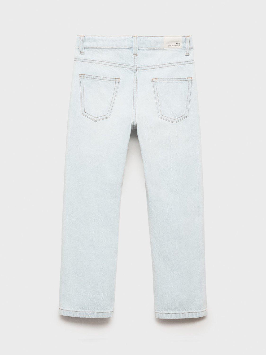 Product image 4 of 6, which shows Calvin Klein Kids' Dad Jeans, Sky Blue, 7 years