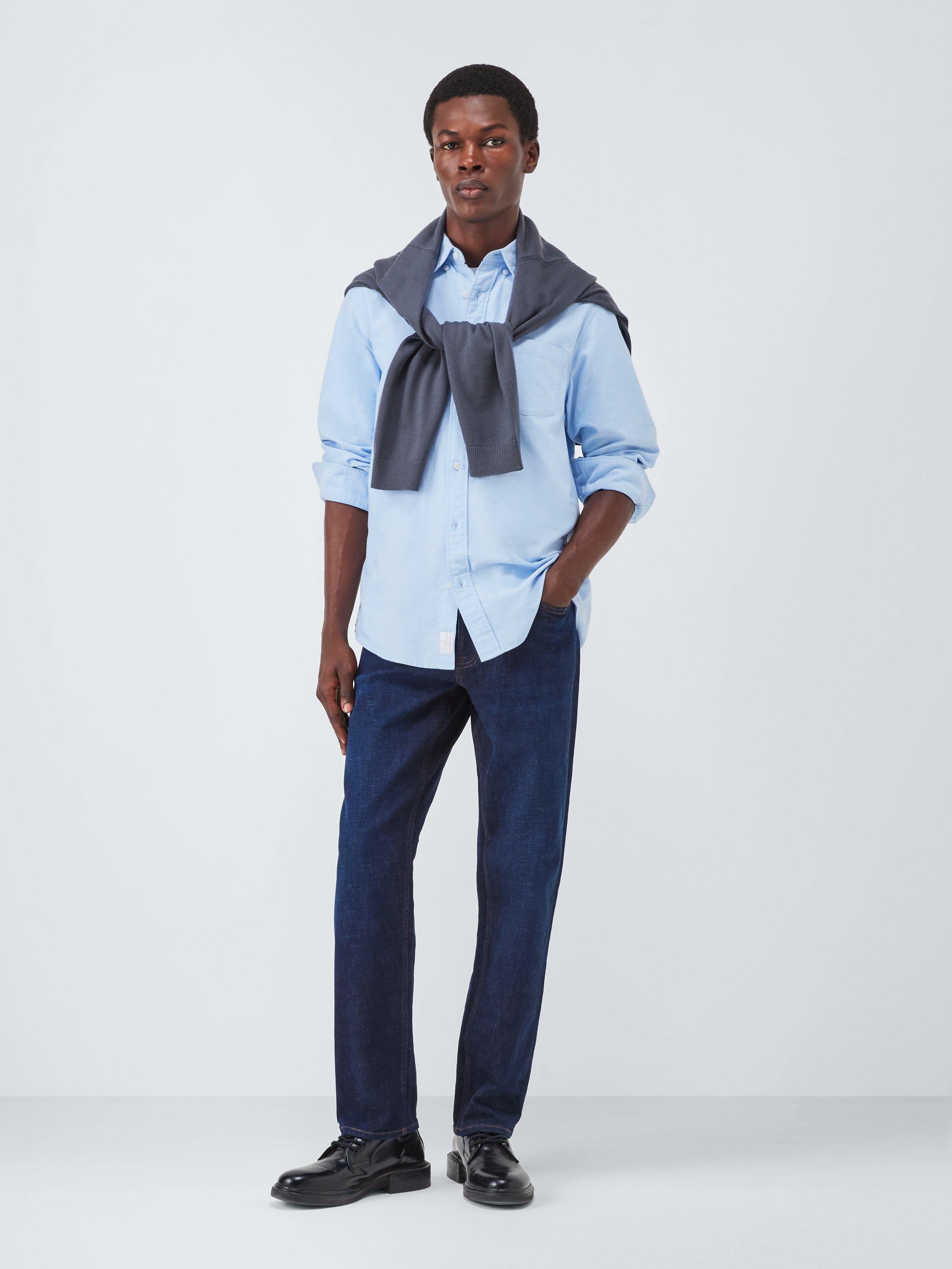 Product image 3 of 6, which shows John Lewis Regular Fit Cotton Oxford Shirt, Blue, S