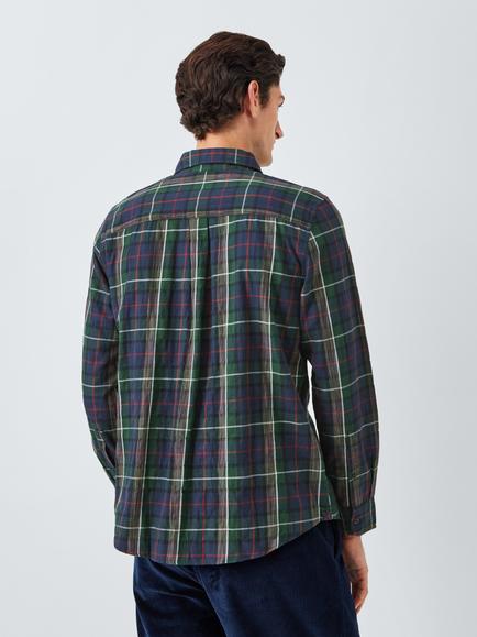 John Lewis Black Watch Tartan Cotton Shirt, Red - view 2, Red