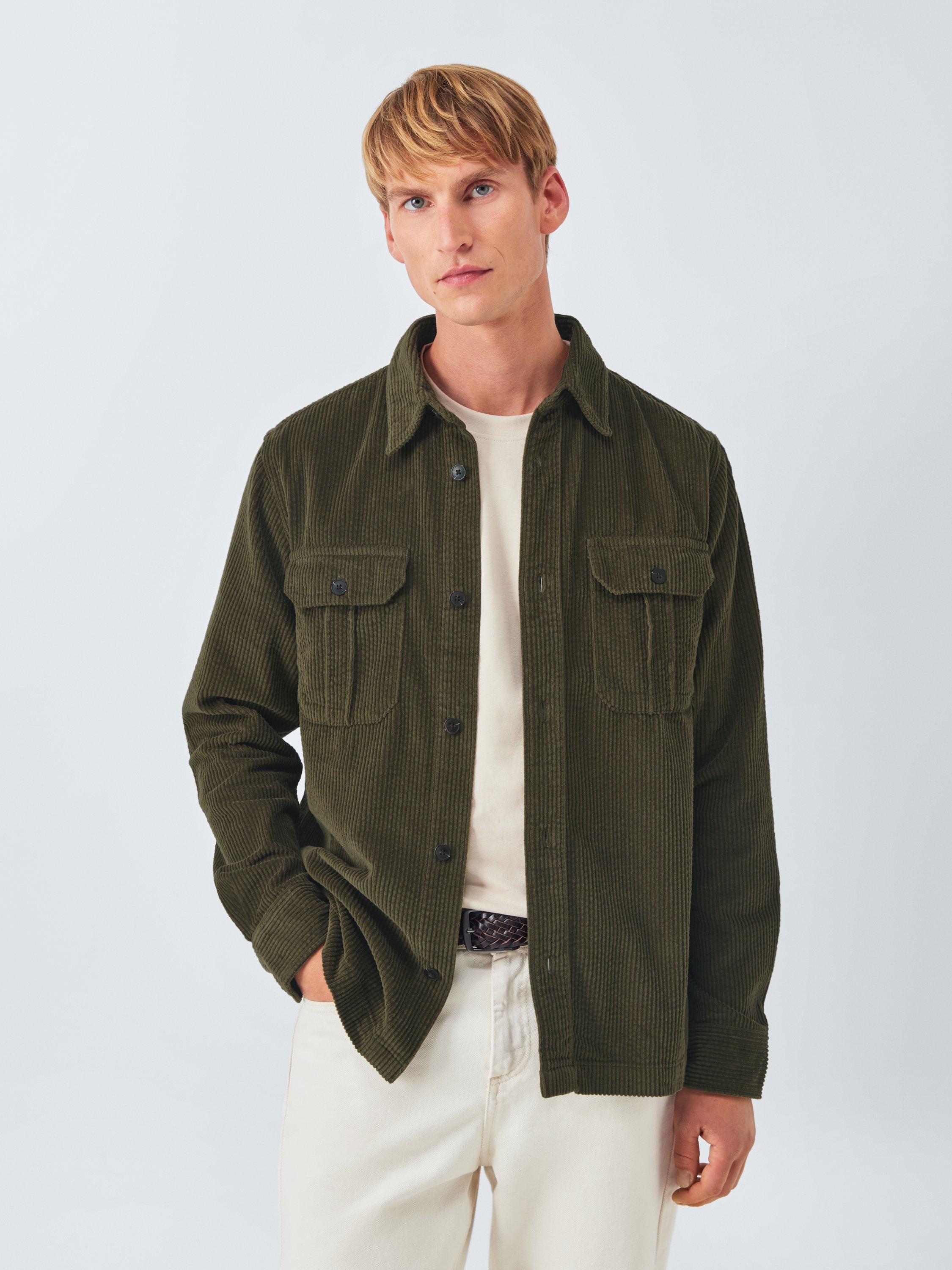 John Lewis Corduroy Overshirt, Ivy Green