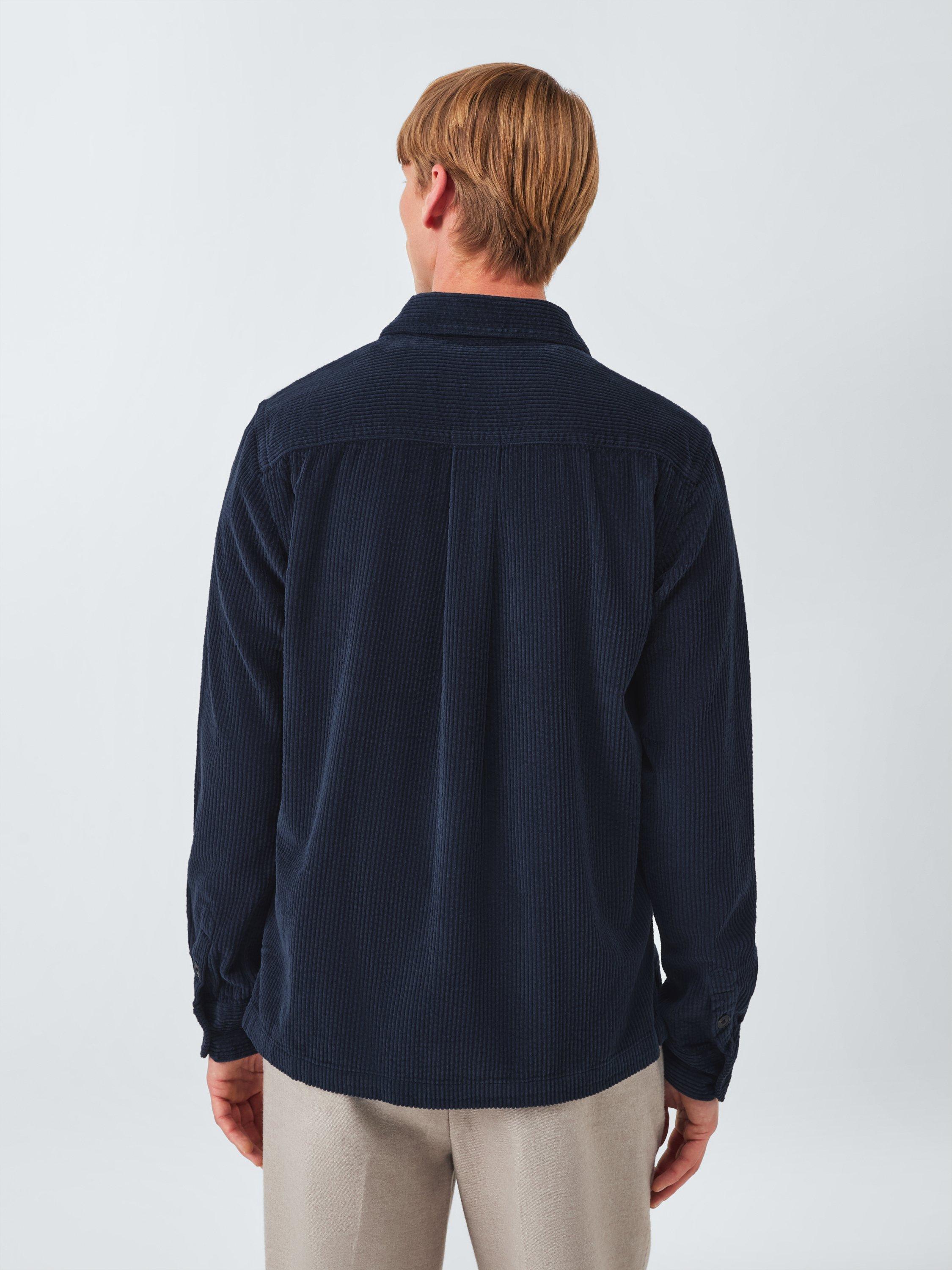 Product image 2 of 6, which shows John Lewis Corduroy Overshirt, Sky Captain, XXL