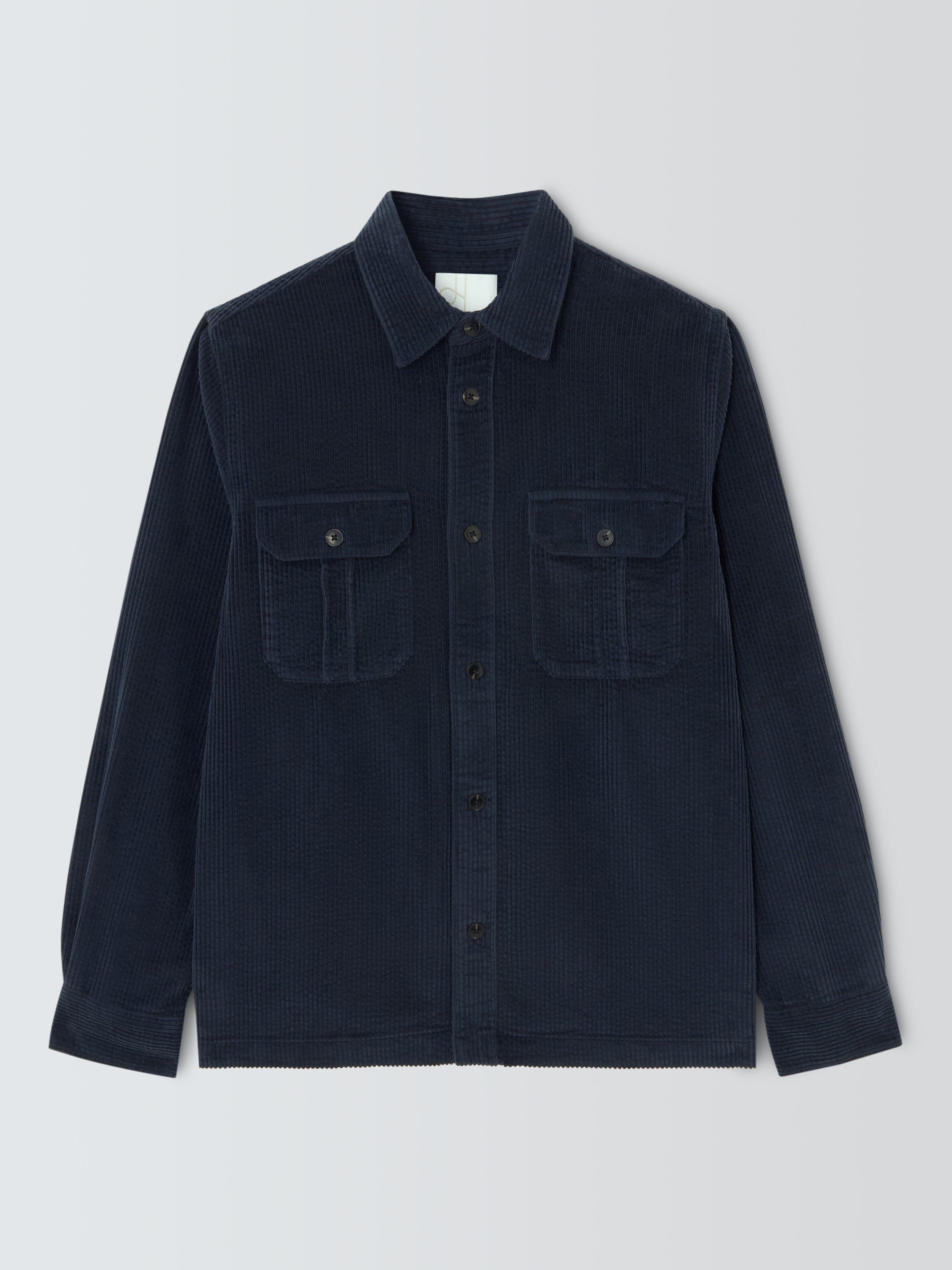 Product image 4 of 6, which shows John Lewis Corduroy Overshirt, Sky Captain, XXL