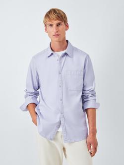 John Lewis Regular Fit Washed Cotton Shirt, Lilac