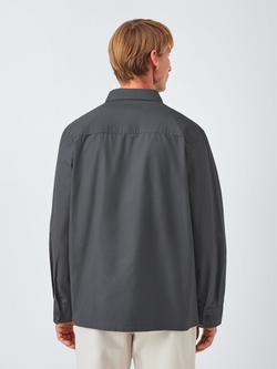 John Lewis Cotton Overshirt - view 2, Asphalt
