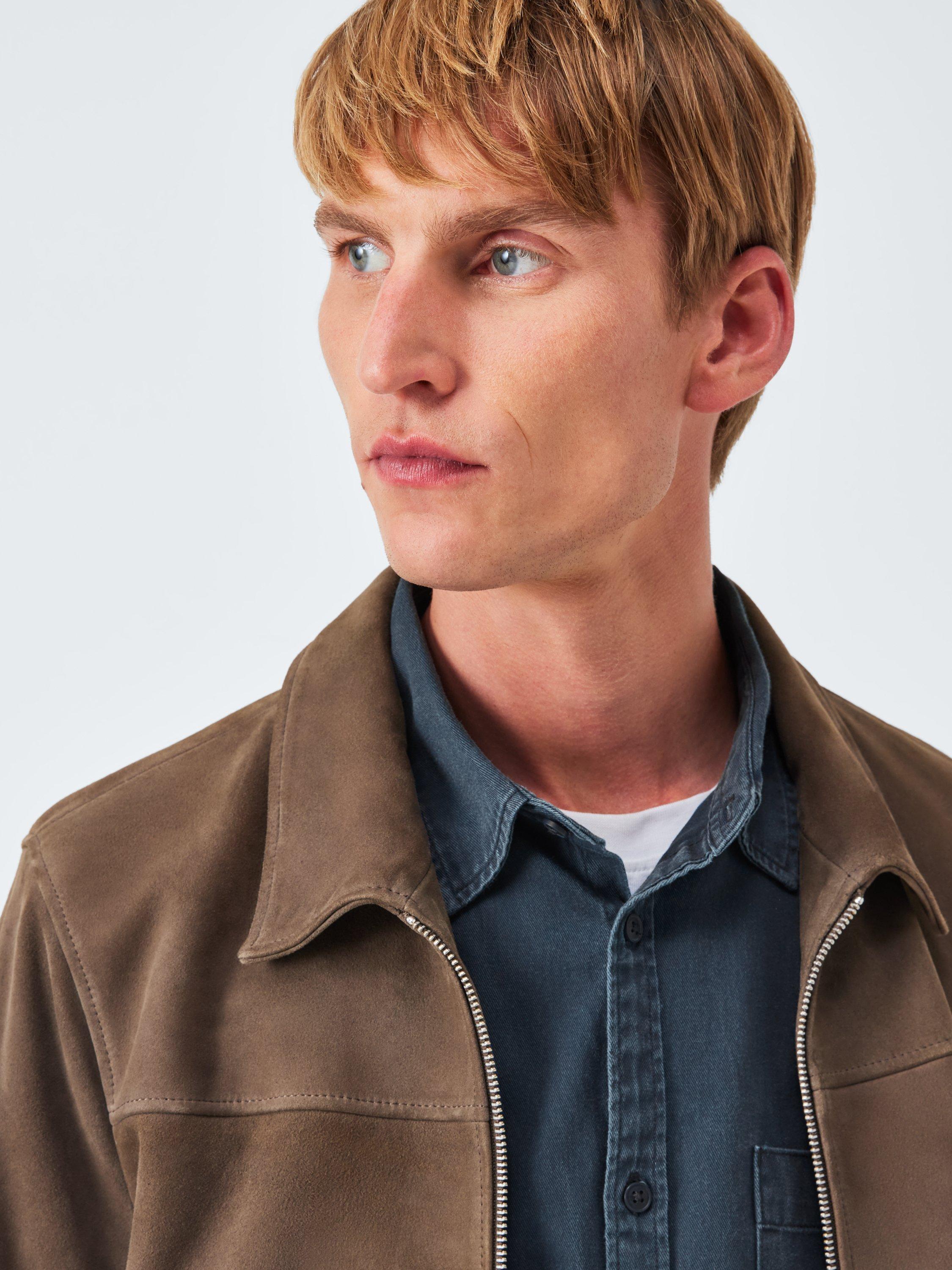 Product image 5 of 6, which shows John Lewis Regular Fit Washed Cotton Shirt, Blue Mirage, S