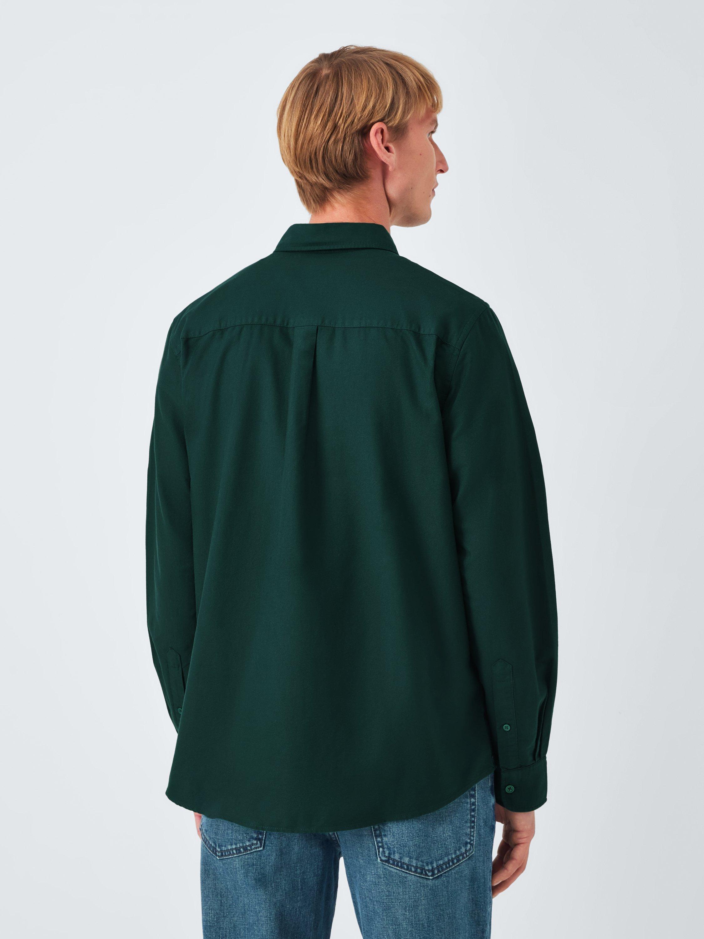 Product image 2 of 6, which shows John Lewis Regular Fit Button Down Collar Cotton Shirt, Darkest Spruce, S