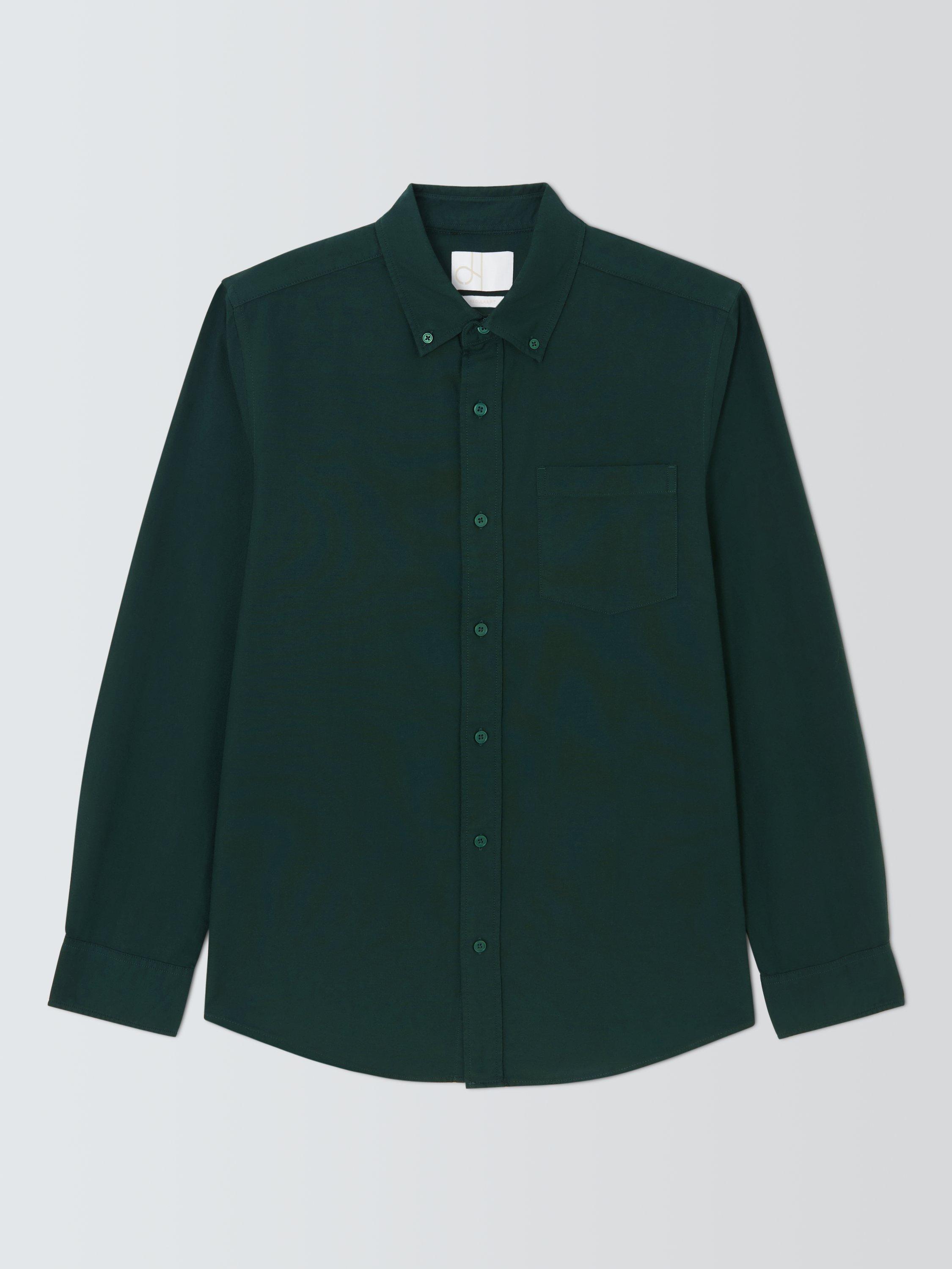 Product image 4 of 6, which shows John Lewis Regular Fit Button Down Collar Cotton Shirt, Darkest Spruce, S