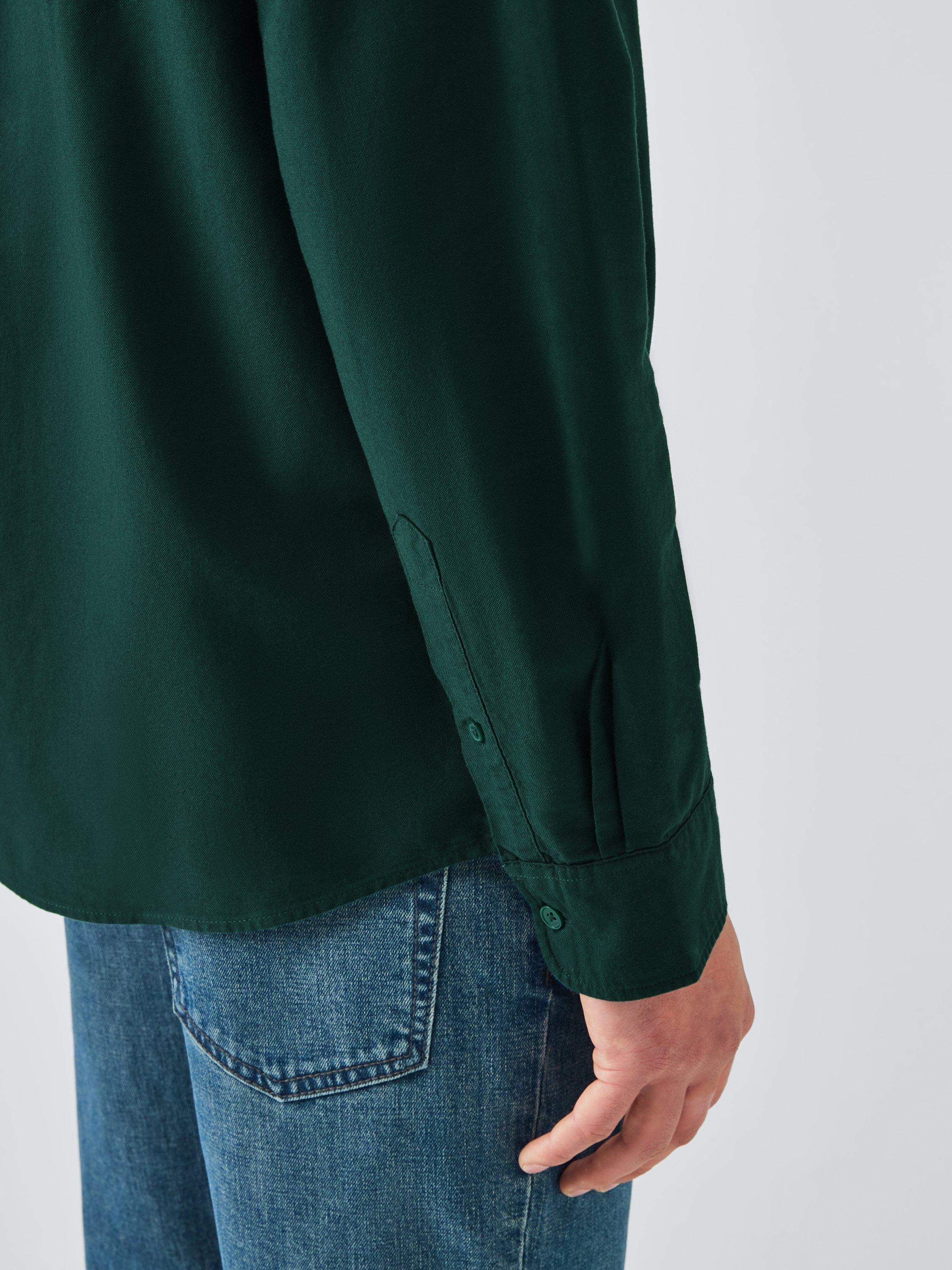 Product image 6 of 6, which shows John Lewis Regular Fit Button Down Collar Cotton Shirt, Darkest Spruce, S