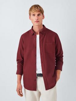 John Lewis Slim Fit Cotton Oxford Shirt, Madder Brown