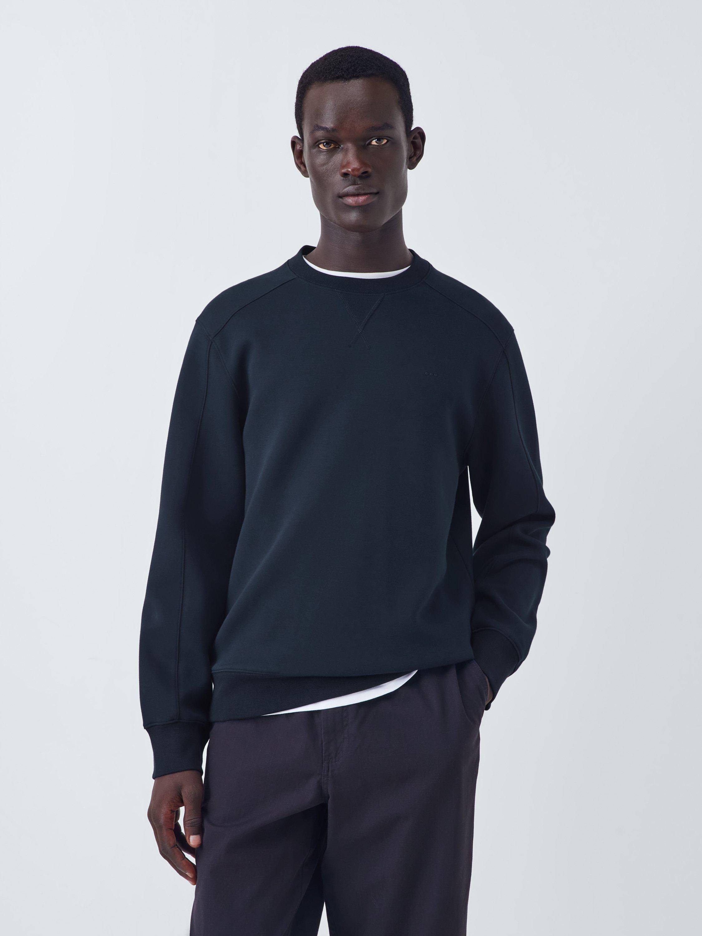 Product image 1 of 6, which shows Kin Scuba Crew Neck Cotton Blend Jumper, Dark Sapphire, S