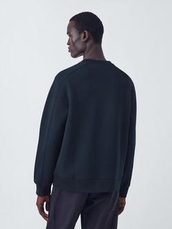 Kin Scuba Crew Neck Cotton Blend Jumper, Dark Sapphire - view 2, Dark Sapphire