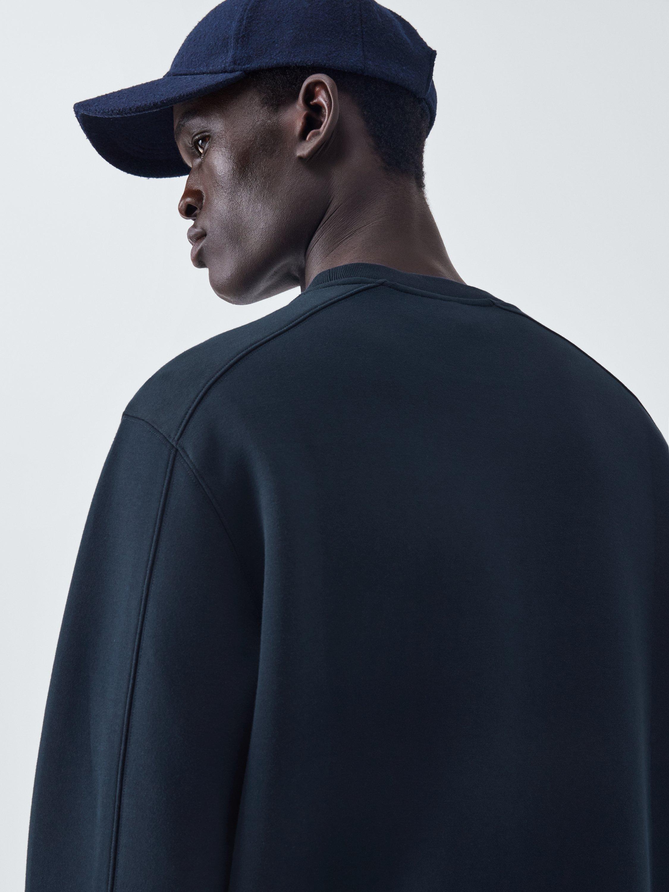 Product image 6 of 6, which shows Kin Scuba Crew Neck Cotton Blend Jumper, Dark Sapphire, S