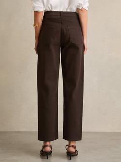 Reiss Selin Straight Leg Jeans, Brown - view 2, Brown